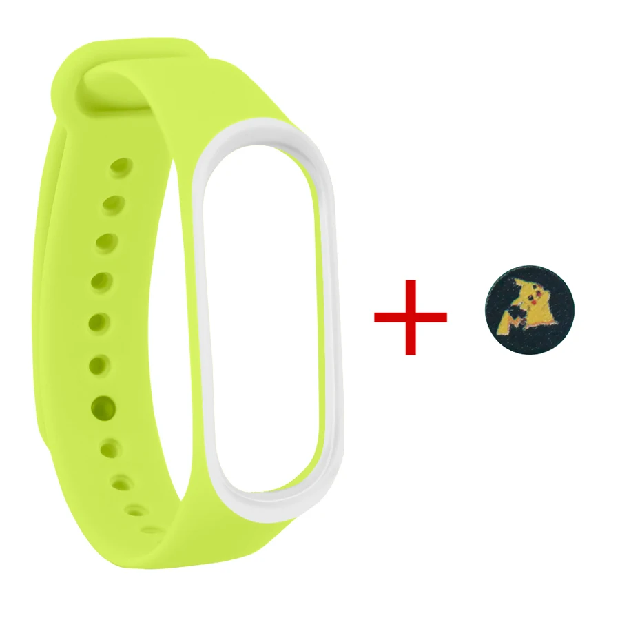 ck16 Браслет для xiaomi mi Band 3 4 спортивный ремешок часы силиконовый ремешок для xiaomi mi 3 4 браслет mi band 4 ремешок окрашенная кнопка - Цвет: ck16