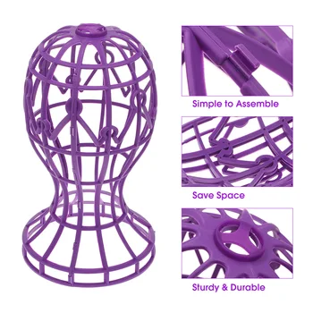 

Plastic Hat Wig Holder Dryer Portable & Collapsible for Travel Use Hair Tools Wig Stand Female Display Wig Plastic Stand