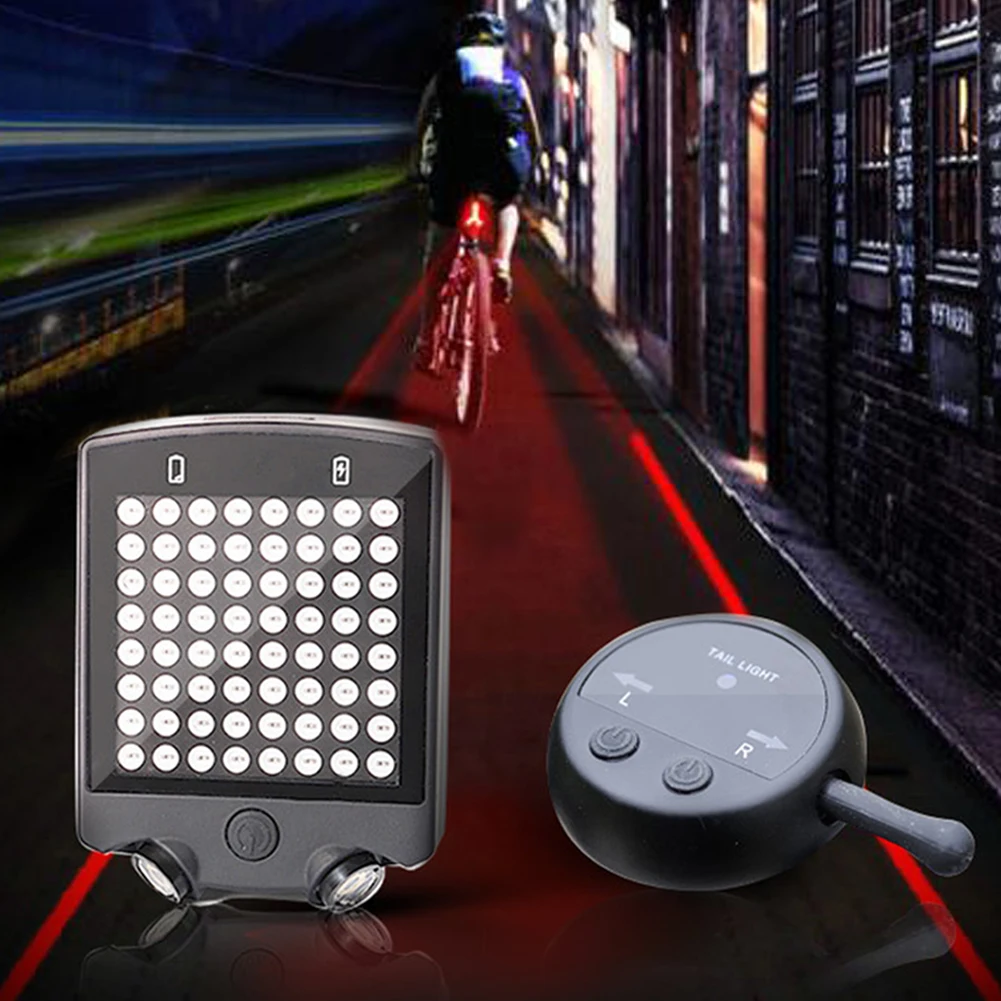 Perfect New 64 LED x Wireless Remote Bicycle Light  Bicycle Rear Tail Light Bike Turn Signals Safety Warning Light 5