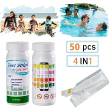 

3-In-1/4-In-1/5-In-1/6-In-1 Swimming Pool PH Test Paper Residual Chlorine PH Value Alkalinity Hardness Test Strip PH Tester