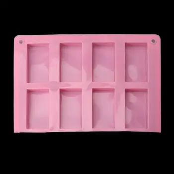 

8 Cavities Rectangle Cuboid Silicone Mold Soap Dried Flower Resin Mold DIY Tools 23GE