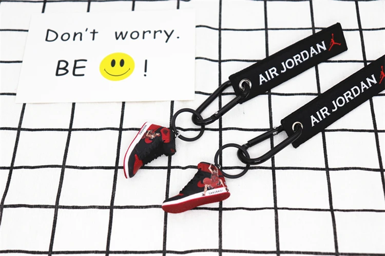 Новинка ручной работы 3D AJ Key ChaiAir Mini Jordan кроссовки модель милый брелок для ключей Баскетбольная обувь Подарочный Брелок для ключей модные украшения