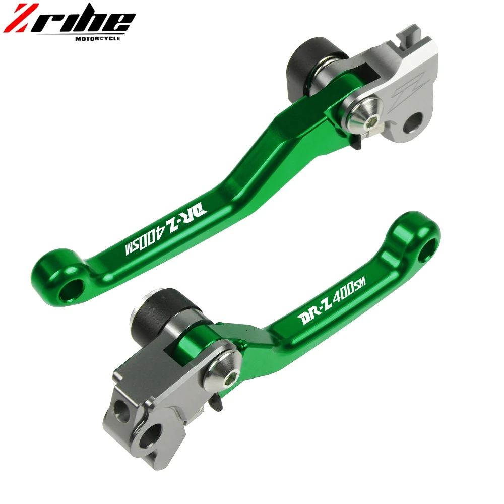 Для Suzuki DRZ400SM DRZ400S DRZ 400 SM 2000- мотоцикл велосипед-внедорожник cnc FLEX Pivot тормозные рычаги сцепления DR250R 1997-2000 - Цвет: Green