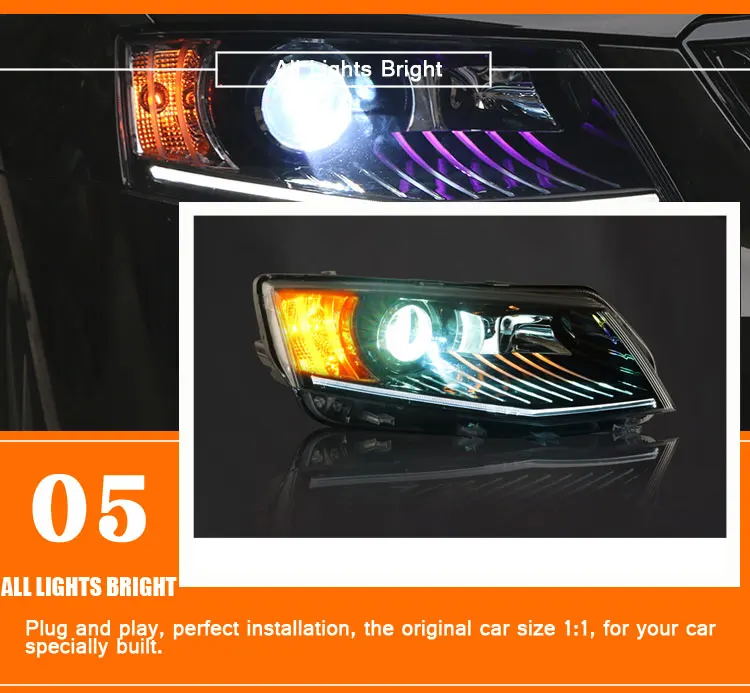 2 шт. автомобильный стиль светодиодный фары для Skoda Octavia для Octavia Головной фонарь светодиодный объектив двойной луч H7 HID Xenon bi xenon объектив