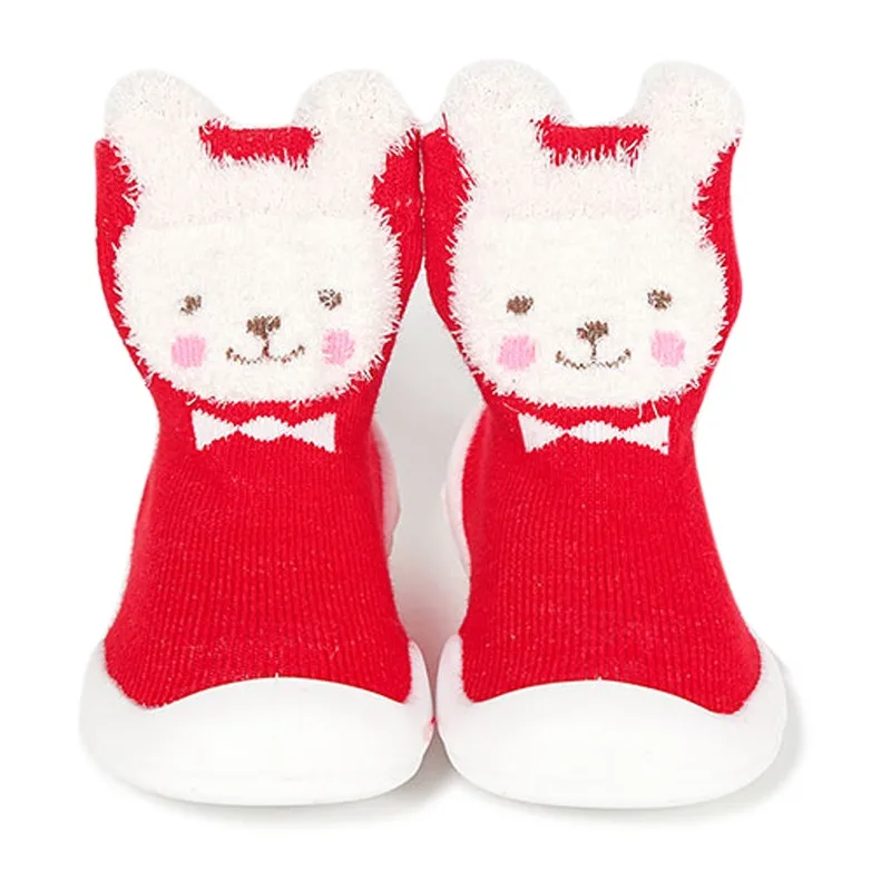 Хлопковые носки для малышей; детские носки-тапочки; сезон весна-осень-зима; детские Нескользящие кожаные Носки с рисунком для новорожденных - Цвет: I