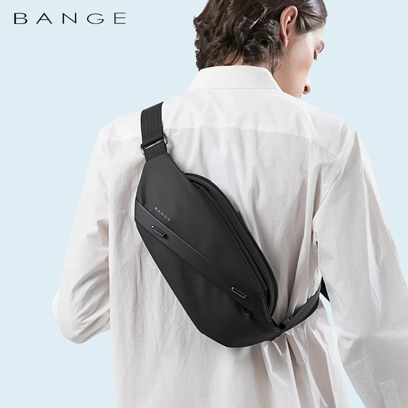 Marsupio Uomo BANGE Borsa A Tracolla Impermeabile Con Tracolla E Zaino Per Uomo Con Porta Di Ricarica Usb Zaino Lavoro Donna