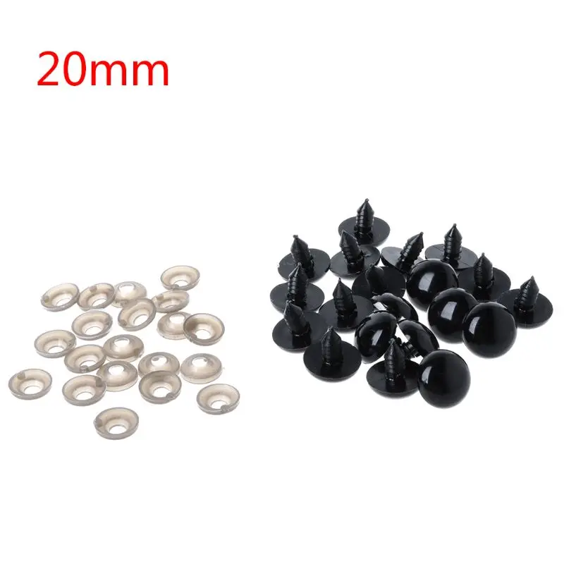 Doll eyes 20pcs 6-20mm Black Plastic Safety Eyes For Teddy