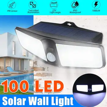 

Newest LED Solar Light Double Head PIR Motion Sensor Lamp Waterproof IP65 Outdoor Garden Solar Wall Lamp Dorpshiping