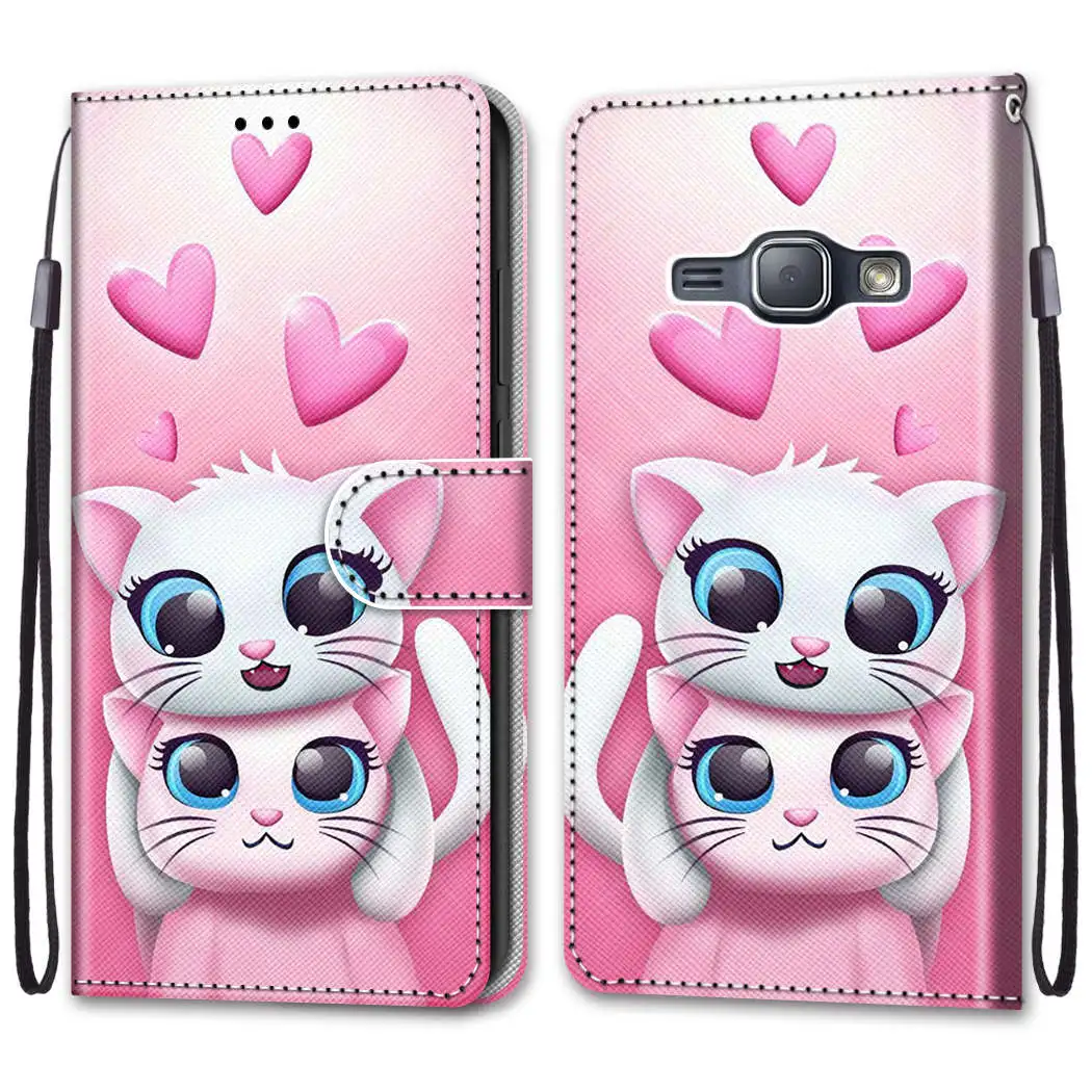 kawaii samsung phone cases For Samsung Galaxy J1 J3 J5 2016 J 3 Flip Case Leather Cover for Samsung Galaxy J5 J3 2017 J530 f Phone Case Wallet Book Cat Dog samsung cases cute Cases For Samsung