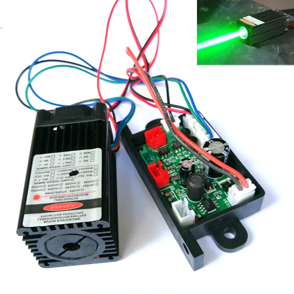 

Industrial 60mW 532nm Green Laser Diode Module Fat Beam LED Lights 12V