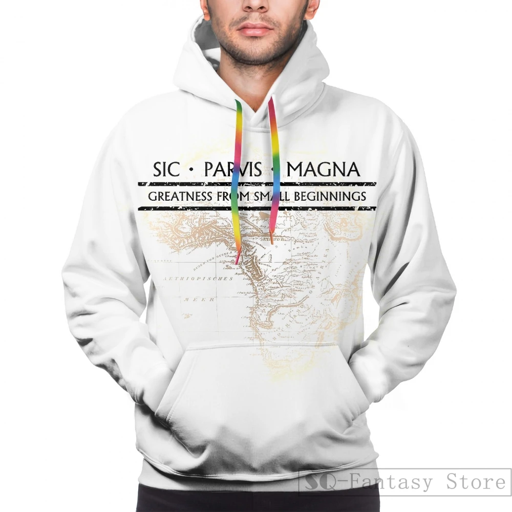 Men Мужские толстовки, свитшоты для женщин funny Uncharted-SIC PARVIS MAGNA print casual hoodie Streatwear - Цвет: Men