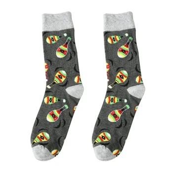 

Breathable Men Socks Sports Casual Printed Cotton Blend Middle Tube Soft Summer Gift Accessories Cartoon Fashion Comfortable
