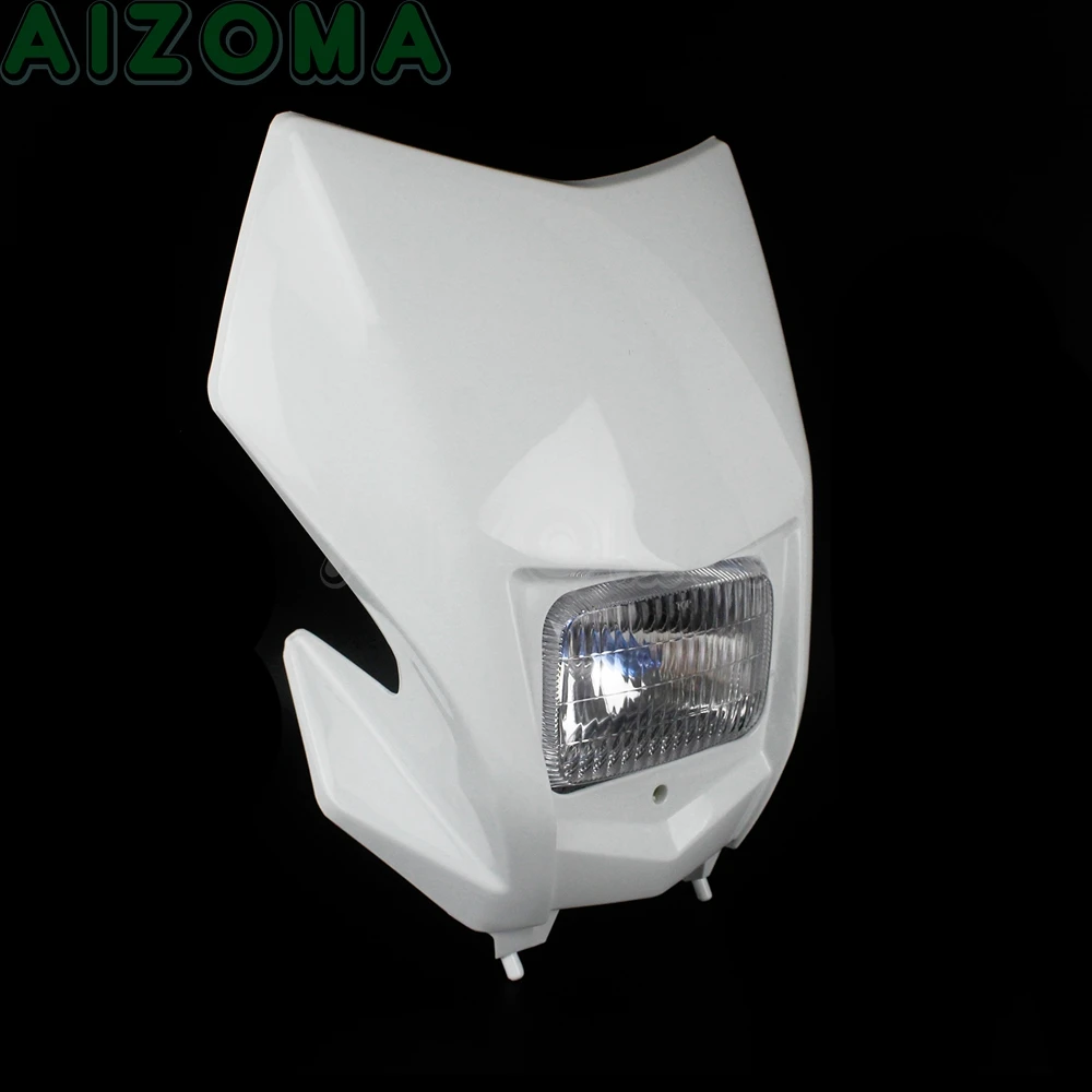 12V Racing Bike Motocross White Headlight MX Enduro Universal Headlamp For Honda CRF150F CRF230F- CRF CRM 125/250/450 R