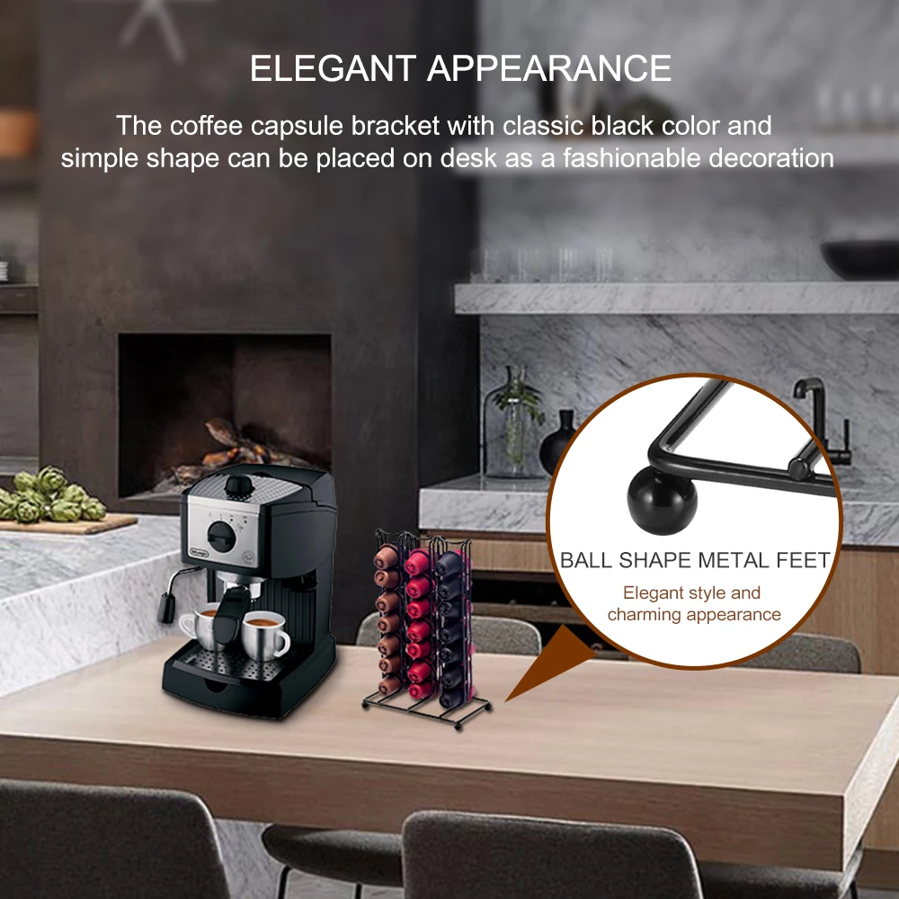 42 чашки для кофейных капсул Nespresso, вращающаяся стойка для кофе, стойка для капсул, держатель для капсулы для хранения, полка