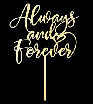 

Always and Forever Cake Topper Elegant Rustic Wedding Cake Topper Forever Always Bridal Shower Cake Topper Decorations