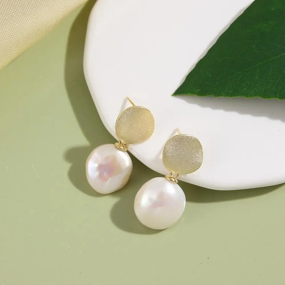 Женское кольцо из серебра 925 пробы с большим жемчугом|Серьги-подвески| |