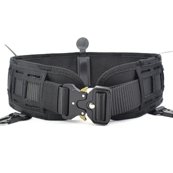 

Adjustable Sport Belt Men Padded Waist Belt Quick Release Combat CS Equipment Battle Hunting Belt