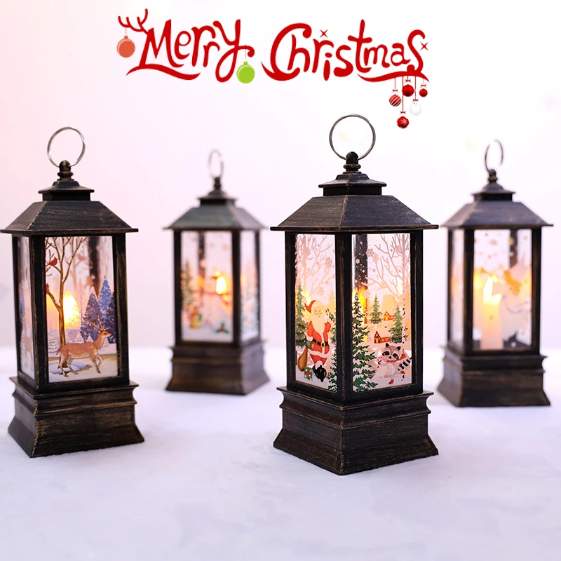 

Led Christmas flame light simulation portable light mall window bar small oil lamp interior decoration supplies