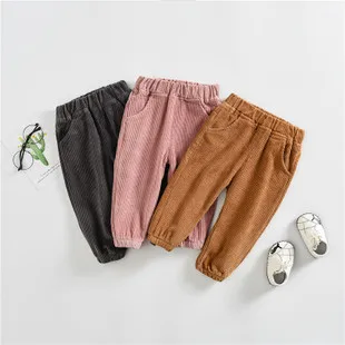 [Micro] Baby Spring And Autumn Corduroy Pants KID'S Trousers Men And Women Children Casual Pants Children Cotton Trousers
