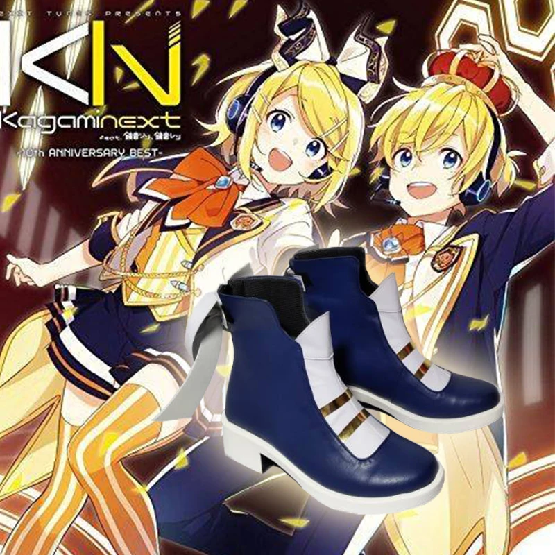 Hatsune Miku Kagamine Rin/Обувь для костюмированной вечеринки; модная мужская и женская обувь для отдыха из искусственной кожи с героями мультфильмов; японские туфли