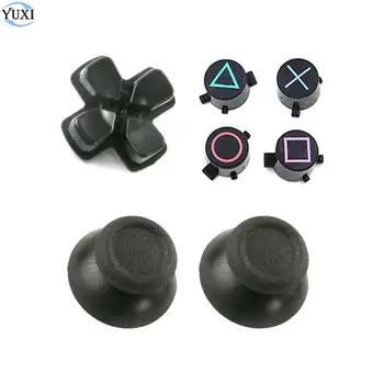 

YuXi Replacement For Sony Playstation 4 PS4 Controller D-Pad Circle Square Triangle X Button + Joysick Caps