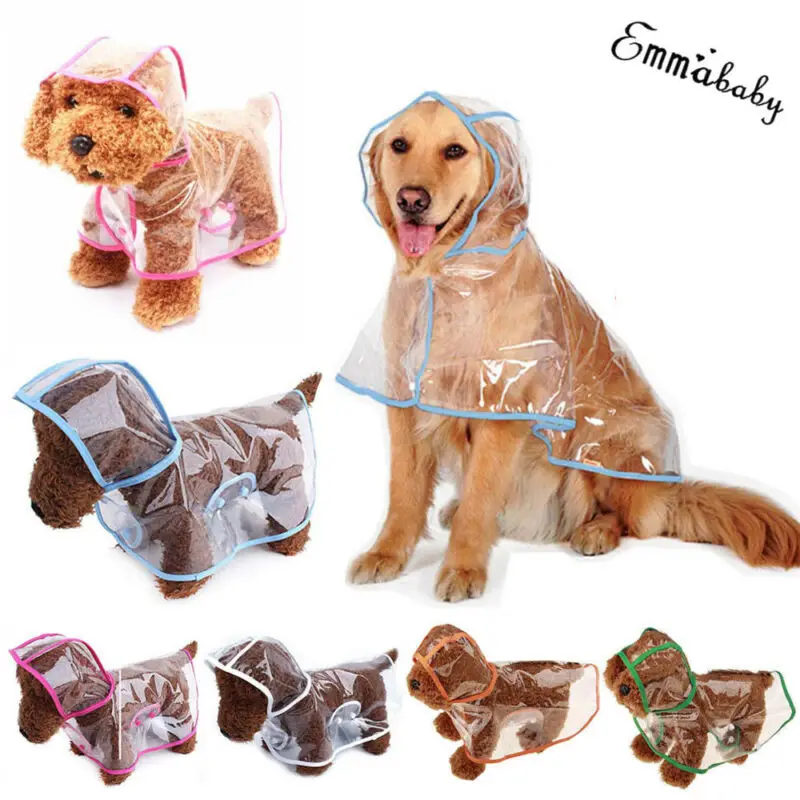 

Pet Rain Coat Transparent Raincoat Outdoor Jacket Dog Puppy Clothes Waterproof