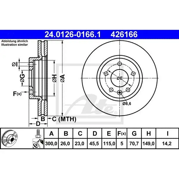Диск тормозной переднийOpel Astra/Zafira 1.3-1.8/1.7CDTi-2.0CDTi