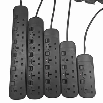 

Power Strip 13A 250V UK Plug Socket 2/3/4/5/6AC uk sockets individual switch 2m cord Extension socket for Hong Kong, Singapore