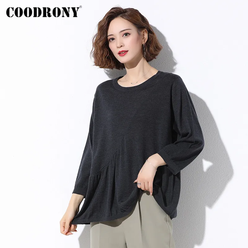 COODRONY Brand Autumn Winter 2020 Elegant Style Pullover Sweaters Women Casual Knitwear Soft Loose Jumpers Female W1072