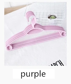 purple Прочные детские многофункциональные пальто и брюки ярких цветов, детская вешалка для одежды, пластиковая вешалка для одежды для детей - Цвет: purple