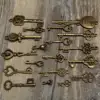 KiWarm Vintage Antique Bronze Skeleton Keys Fancy Heart Bow Pendant Necklace Hanging Decor Old Look DIY Craft Retro Keychains ► Photo 2/6