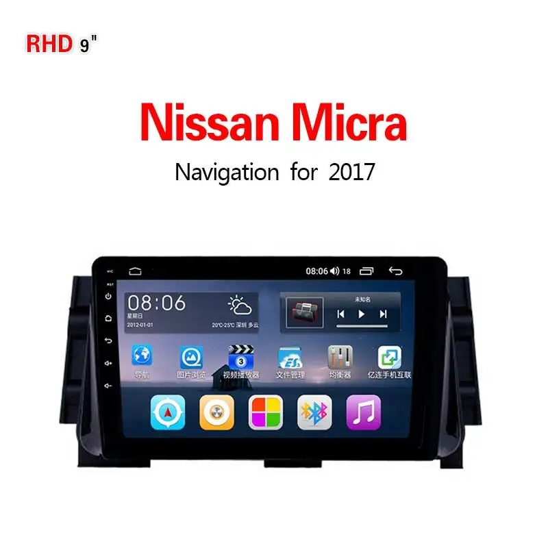 4G8core4G64G Lionet gps навигация для автомобиля Nissan Micra 9 дюймов RN1027X - Размер экрана, дюймов: 4G8core4G64G