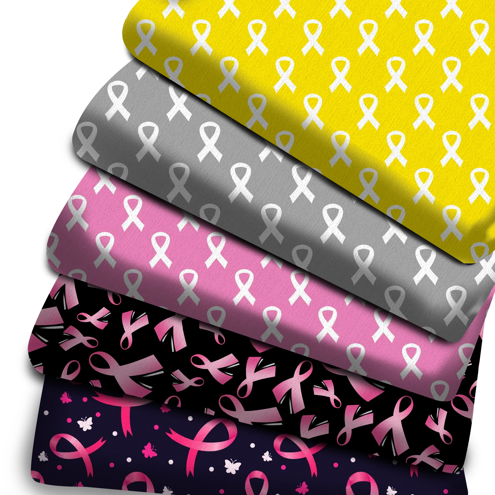 50145cmBreastCancerPatchworkPrintedPolyesterCottonFabricfor