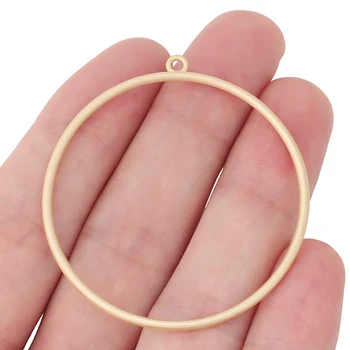 

10 x Matte Gold Large Hollow Open Circle Round Charms Pendants for Earring Jewelry Making Accessories 48x48mm