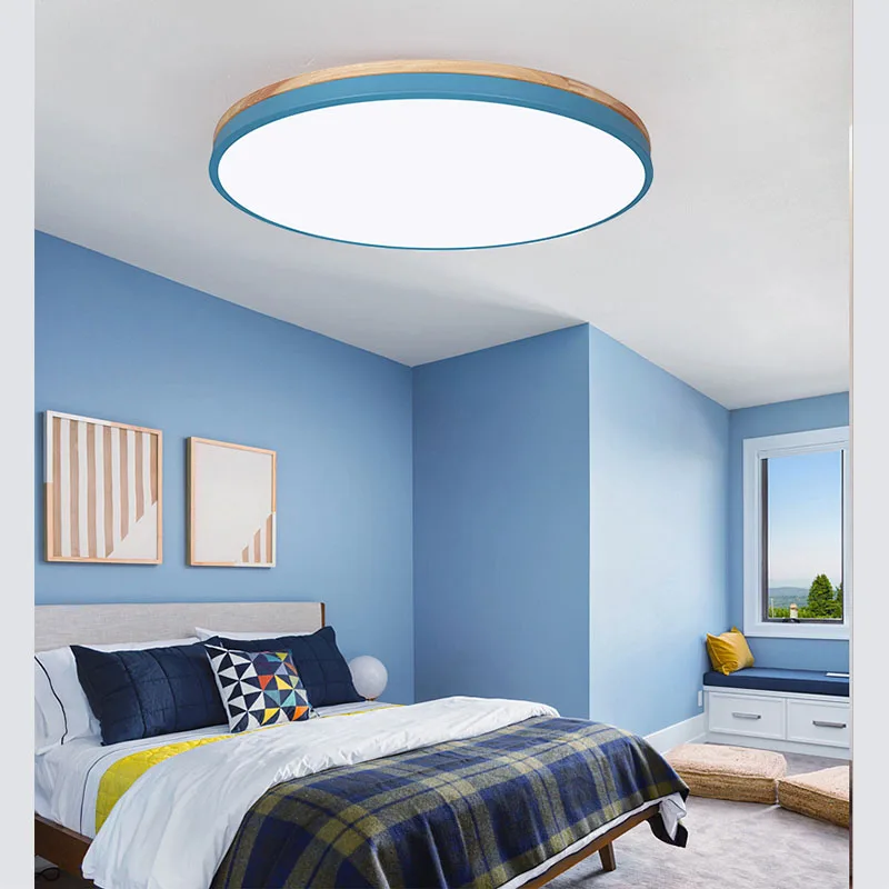 Современный светодиодный потолочный светильник, ультра-тонкий светильник для гостиной, спальни, панель, поверхностное крепление, пульт дистанционного управления
