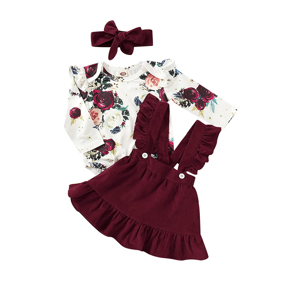 Г. Модная одежда для новорожденных девочек; боди+ юбка на подтяжках; одежда с длинными рукавами; комбинезон с цветочным принтом; хлопковая одежда для девочек