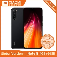 Смартфон Xiaomi Redmi Note 8 с глобальной версией, 4 ГБ, 64 ГБ, Восьмиядерный процессор Snapdragon 665, 4000 мАч, 6,3 дюйма, 48мп, четырехъядерный, задняя камера, мобильный телефон