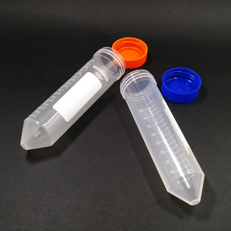 50ml 50Pcs/Lot Microcentrifuge Centrifuge Tubes With V-shape Screw Cap Plastic Centrifuge Tube Test Sample Vials