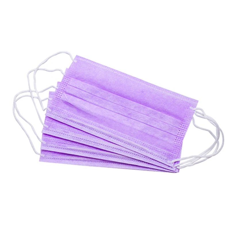Purple 100 шт./упак. Анти-пыль Ветрозащитная маска одноразовая нос Уход за лицом для наращивания ресниц из нетканого материала Тканевые Маски - Цвет: Purple
