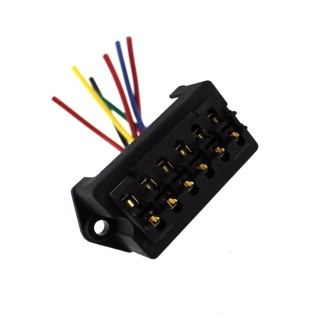 Automotive 6-Way Fusebox Fuse Holder Block For ATC ATO  Terminals