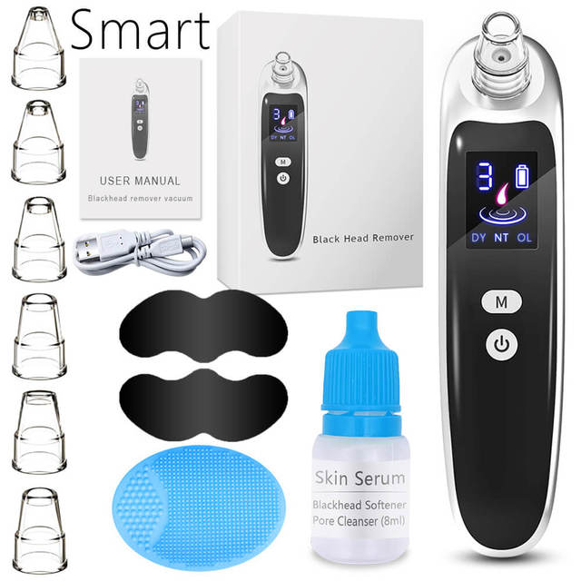 Remover Vacuum Extractor Pore Nose Mask Skin Serum Suction Cleanser Brush Facial Acne Black Head Removal Massager Tool