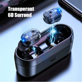 

Transparent Earbuds Hifi Head Phones Tws Megabass Bluetooth Earphone Headset Gaming Sport Wireless Earphones Buds Handsfree