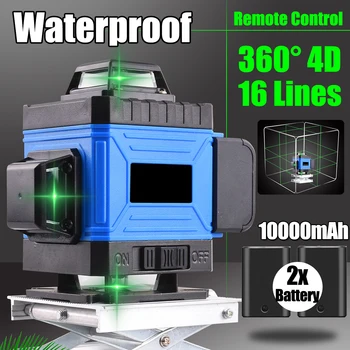 

16 Lines 4D Laser Level Green Laser Self-Leveling 360 Horizontal And Vertical Cross Super Powerful Green Beam Level Level