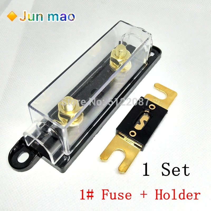 Fuse Holder ANL Bolt-on Automotive Holders Fusible Link with 40A 60A 80A 100A 200A 250A 300A Fuses AMP