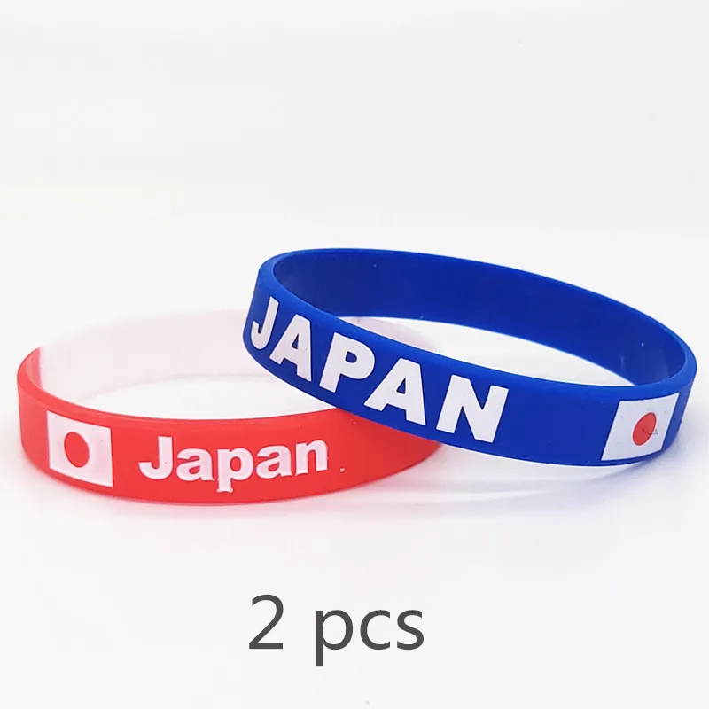 Мужской браслет с гравировкой японского флага спортивный силиконовый
