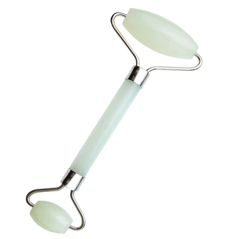 

Handmade Jade Roller for Face Skin, Neck and Puffy Eyes- Natural Jade Stone Facial Massager Tool for Anti Aging, Reduce Wrinkles