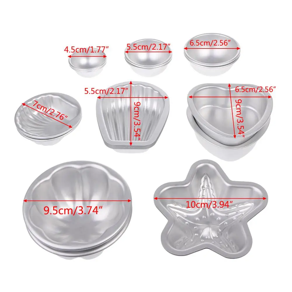 16 шт. 6 стиль DIY металлическая форма для бомбочек для ванн крафтинг шарики для ванны ручной работы мыла и торта
