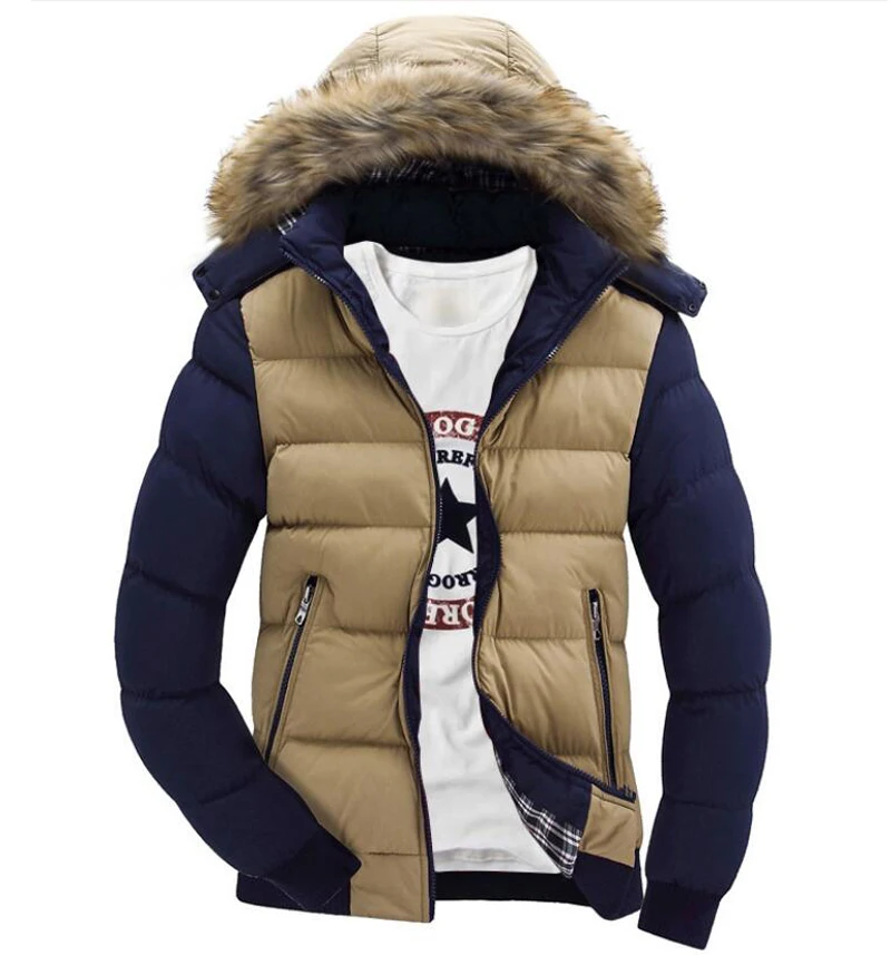 Khaki Зимняя куртка мужская теплая плюс Размер 6XL 7XL мужские пальто модные толстые теплые мужские парки Повседневная мужская брендовая одежда - Цвет: Khaki