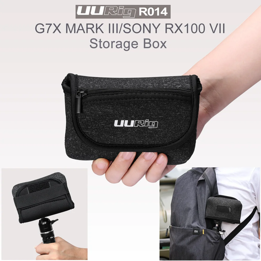 

UURig R014 Waterproof Storage Bag Universal Portable Box Carrying Case Handbag for G7X MARK III SONY RX100 VII Camera Accessory
