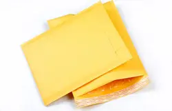 Enveloppes à bulles en papier kraft jaune, enveloppes pour cadeaux, enveloppes 90x130mm 10 pièces/ensemble 